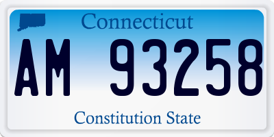 CT license plate AM93258