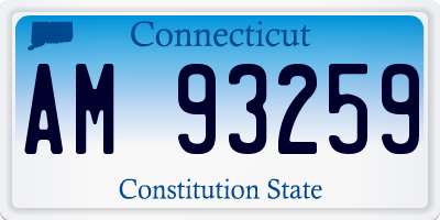 CT license plate AM93259