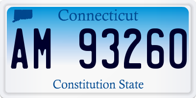 CT license plate AM93260