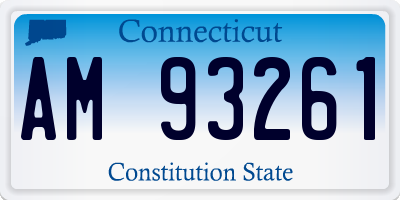 CT license plate AM93261