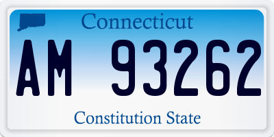 CT license plate AM93262
