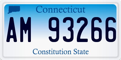 CT license plate AM93266