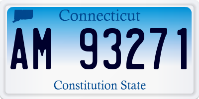 CT license plate AM93271
