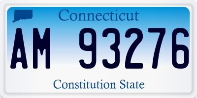 CT license plate AM93276
