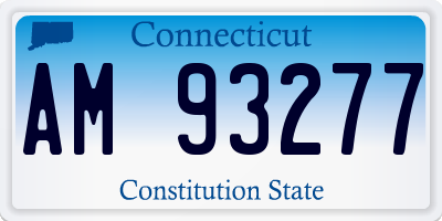CT license plate AM93277