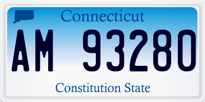 CT license plate AM93280