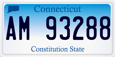 CT license plate AM93288