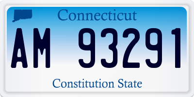 CT license plate AM93291