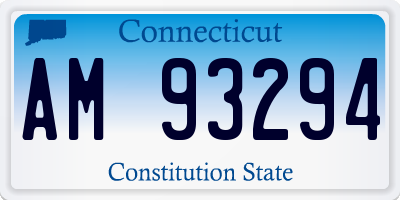 CT license plate AM93294