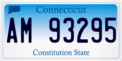 CT license plate AM93295
