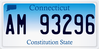 CT license plate AM93296