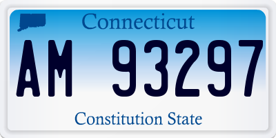 CT license plate AM93297