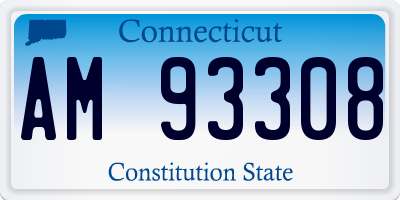 CT license plate AM93308