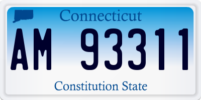 CT license plate AM93311
