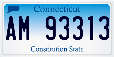 CT license plate AM93313