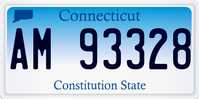 CT license plate AM93328