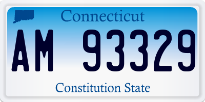 CT license plate AM93329