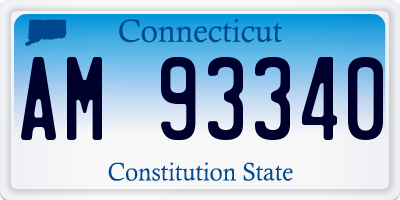 CT license plate AM93340