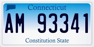 CT license plate AM93341