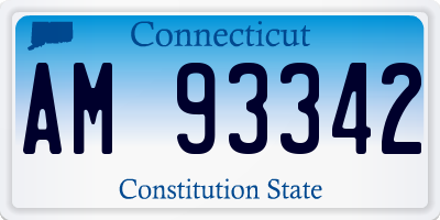 CT license plate AM93342