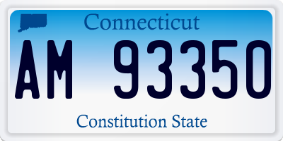 CT license plate AM93350