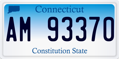 CT license plate AM93370