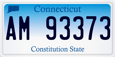 CT license plate AM93373