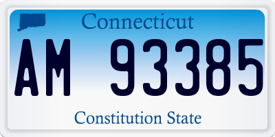 CT license plate AM93385
