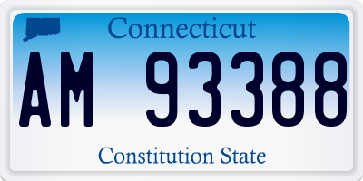CT license plate AM93388