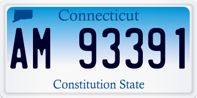 CT license plate AM93391