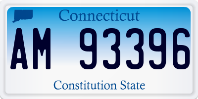 CT license plate AM93396