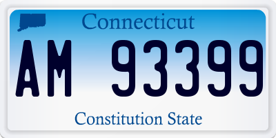 CT license plate AM93399