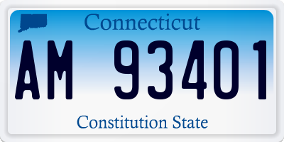 CT license plate AM93401