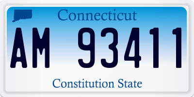 CT license plate AM93411
