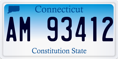 CT license plate AM93412