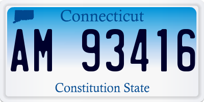 CT license plate AM93416