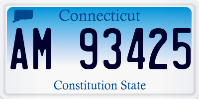 CT license plate AM93425