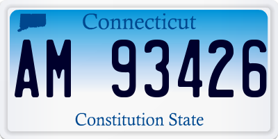 CT license plate AM93426