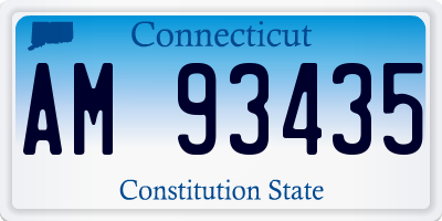 CT license plate AM93435