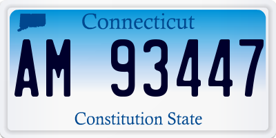 CT license plate AM93447
