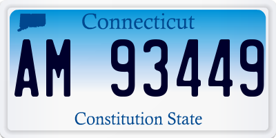 CT license plate AM93449