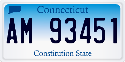 CT license plate AM93451