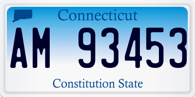 CT license plate AM93453