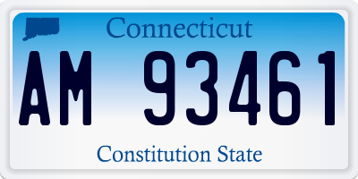 CT license plate AM93461