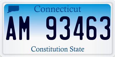 CT license plate AM93463