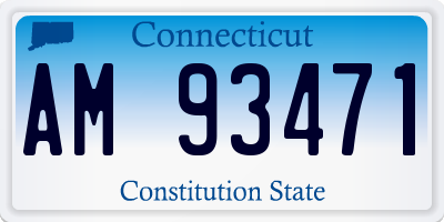 CT license plate AM93471