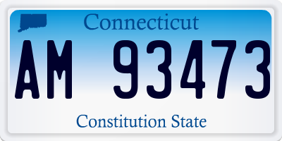 CT license plate AM93473
