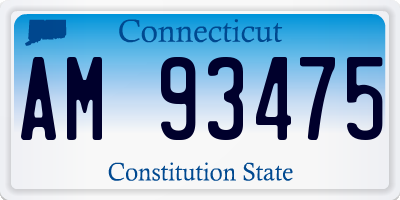CT license plate AM93475