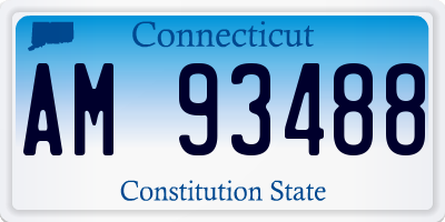 CT license plate AM93488