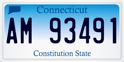 CT license plate AM93491